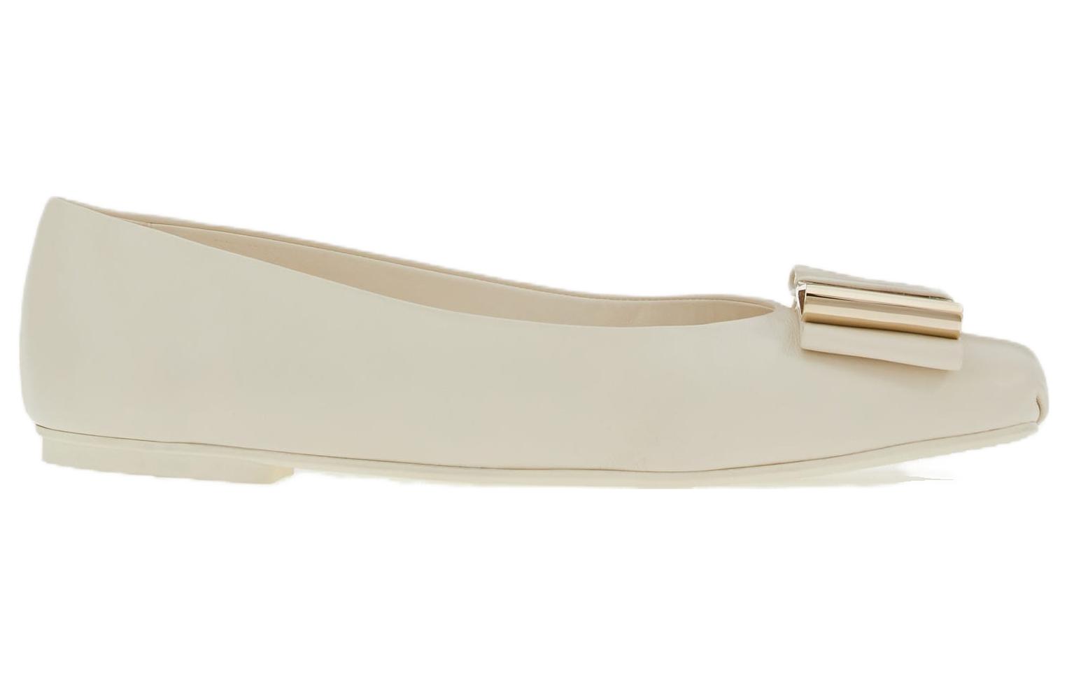 (W) FERRAGAMO Salvatore Leather Sneaker 'Beige' 圖 2