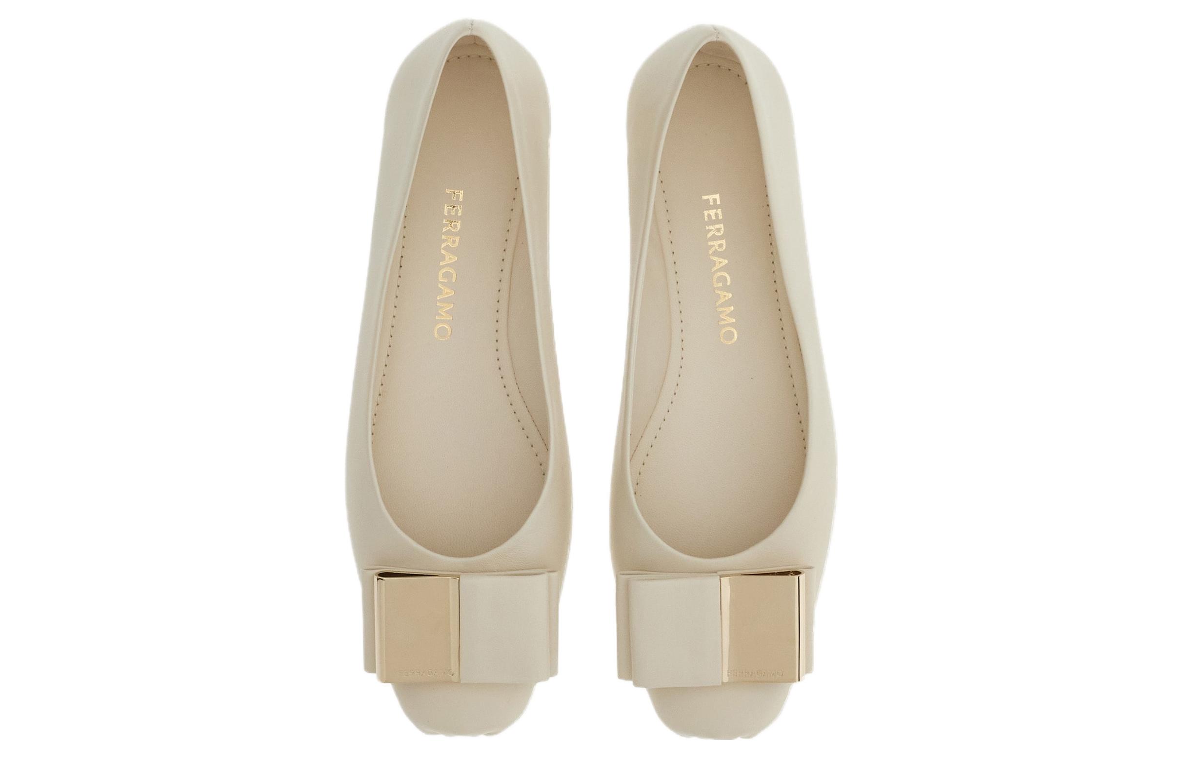 (W) FERRAGAMO Salvatore Leather Sneaker 'Beige' 圖 3