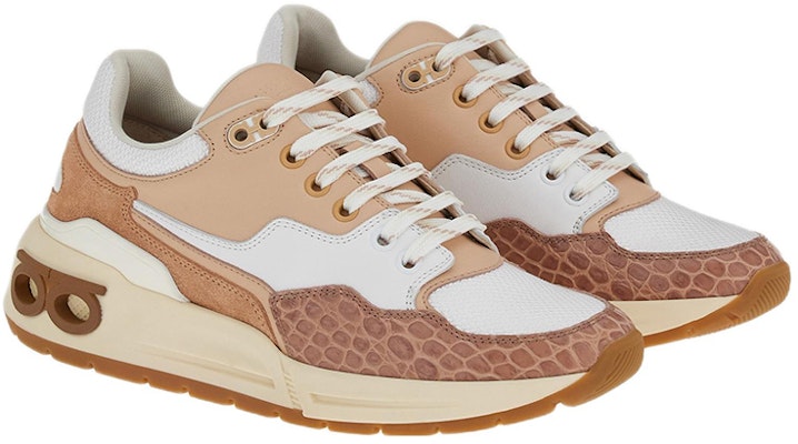 (Women) FERRAGAMO Salvatore Low-Top Lace-Up 'Brown White' 030349-757649 Order (Women) FERRAGAMO Salvatore Low-Top Lace-Up 'Brown White' 030349-757649