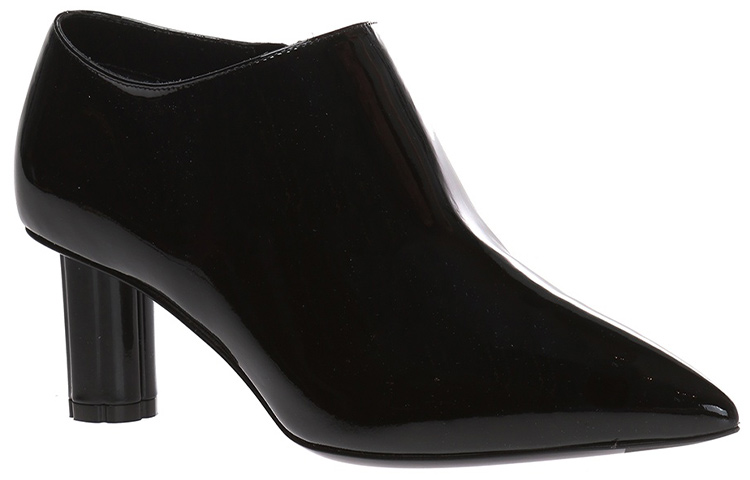 (W) FERRAGAMO Salvatore Patent Leather Ankle Boots 'Black Zip Chunky Heel' 圖 2