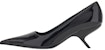 (W) FERRAGAMO Salvatore Kulit Patuh Kasut Slip-On Hitam 'Tumit Berbentuk' 01F888-762425