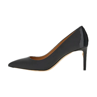 (W) FERRAGAMO Salvatore Patent Leather Pointed-Toe High Heels 'Black'