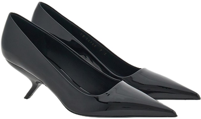 (Women) FERRAGAMO Salvatore Patent Leather Pointed-Toe Slip-On Black 'Sculpted Heel' 01F888-762425 Order (Women) FERRAGAMO Salvatore Patent Leather Pointed-Toe Slip-On Black 'Sculpted Heel' 01F888-762425