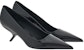 (W) FERRAGAMO Salvatore Kulit Patuh Kasut Slip-On Hitam 'Tumit Berbentuk' 01F888-762425