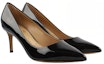 Order (W) FERRAGAMO Salvatore Tumit Tinggi Kulit Hitam Berkilat Hujung Runcing 01L435-642753