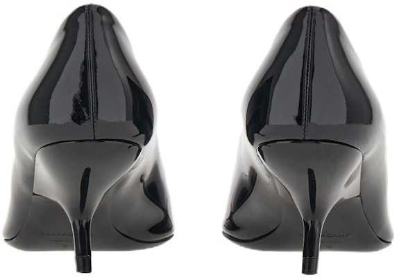 (Women) FERRAGAMO Salvatore Patent Leather Pointed-Toe Slip-On Black 'Sculpted Heel' 01F888-762425 Lookbook (Women) FERRAGAMO Salvatore Patent Leather Pointed-Toe Slip-On Black 'Sculpted Heel' 01F888-762425
