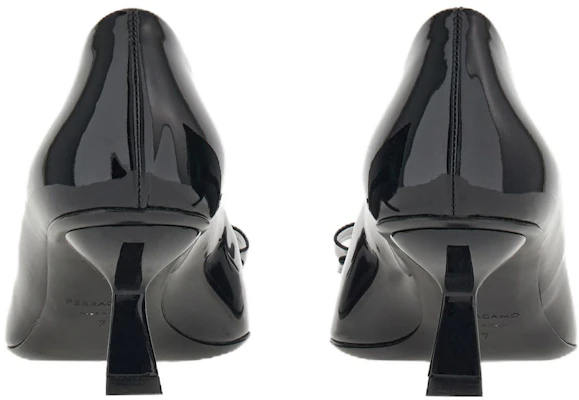 (W) FERRAGAMO Salvatore Escarpins Noirs en Cuir Verni à Bout Pointu ''Noeud''. 01F594-763726 Shop (W) FERRAGAMO Salvatore Escarpins Noirs en Cuir Verni à Bout Pointu ''Noeud''. 01F594-763726