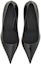 Shop (W) FERRAGAMO Salvatore Kulit Patuh Kasut Slip-On Hitam 'Tumit Berbentuk' 01F888-762425