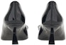 Shop (W) FERRAGAMO Salvatore Kulit Kitten Heels 'Black Bow' Bertumit Runcing 01F594-763726