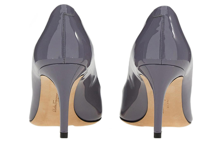 (W) FERRAGAMO Salvatore Patent Leather Pump 'Purple Fashion Pointed Toe' 圖 4