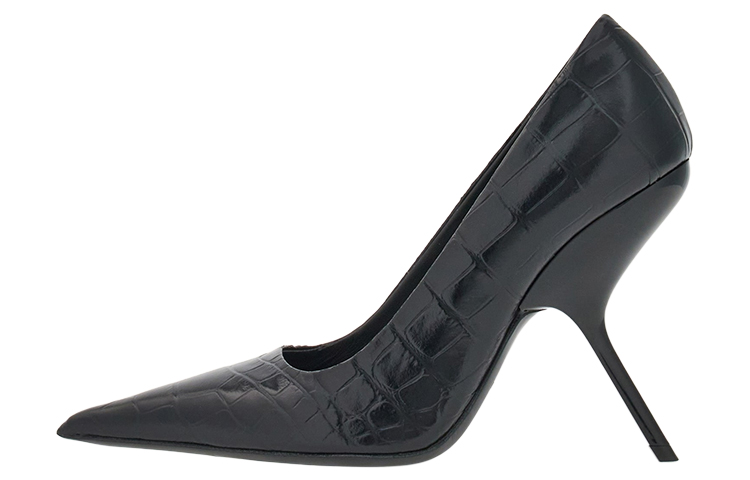 (Women) FERRAGAMO Salvatore Patent Leather Stiletto 12cm 'Black Pointed-Toe' 01F950-766277