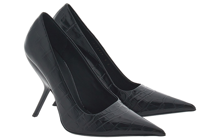 Order (W) FERRAGAMO Salvatore Lakleren Stiletto 12cm ''Zwarte Puntneus'' 01F950-766277