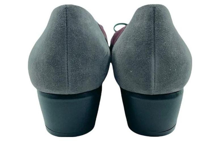 (W) FERRAGAMO Salvatore Round-Toe Slip-On 'Grey Red' 圖 4