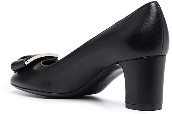 (Women) FERRAGAMO Salvatore Round Toe Block Heel 'Black Leather' 01C189-745477 Lookbook (Women) FERRAGAMO Salvatore Round Toe Block Heel 'Black Leather' 01C189-745477