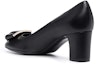 Lookbook (W) FERRAGAMO Salvatore Kasut Tumit Blok Hujung Bulat 'Kulit Hitam' 01C189-745477