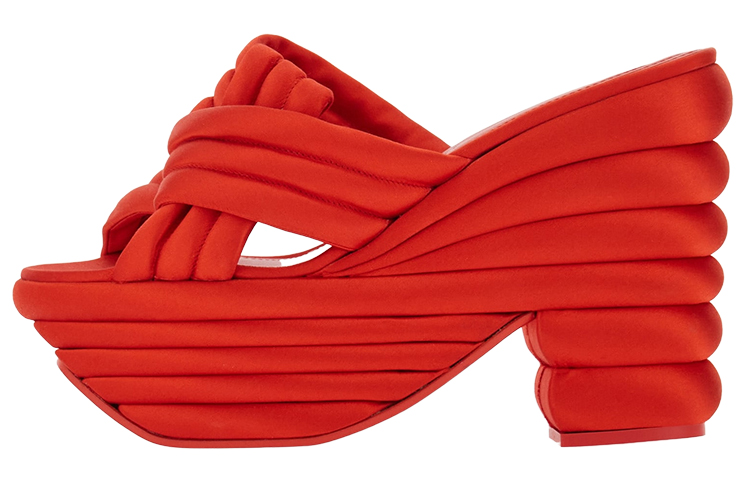 Buy (W) フェラガモ Salvatore スカルプチャー サンダル (レッド) 01F807-763971