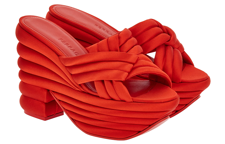 Order (W) フェラガモ Salvatore スカルプチャー サンダル (レッド) 01F807-763971