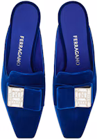 Lookbook (W) Pantuflas Mule Punta Cuadrada FERRAGAMO Salvatore 'Azul' 01G007-763893