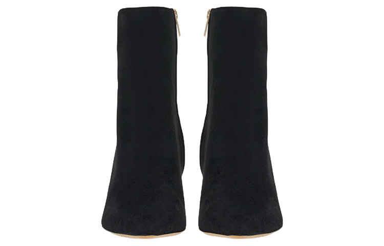 Shop (W) 菲拉格慕Salvatore黑色绒面拉链短靴 01E545-758552