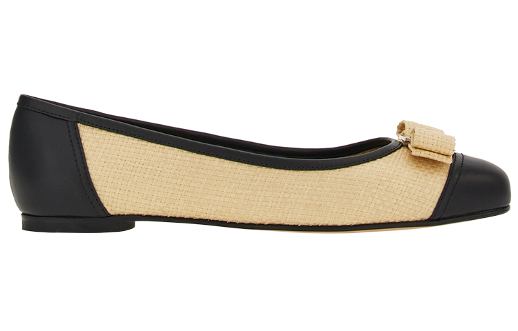 (W) FERRAGAMO Salvatore Vara 'Black Beige Bow' 圖 2