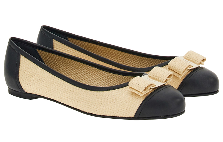 (W) FERRAGAMO Salvatore Vara 'Black Beige Bow' 圖 3