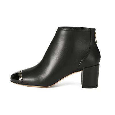 (W) FERRAGAMO Vara Chain Detail Booties 'Black'