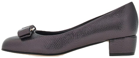 (Women) FERRAGAMO Salvatore Vara 'Black Leather Kitten Heel' 01G499-766439 (Women) FERRAGAMO Salvatore Vara 'Black Leather Kitten Heel' 01G499-766439