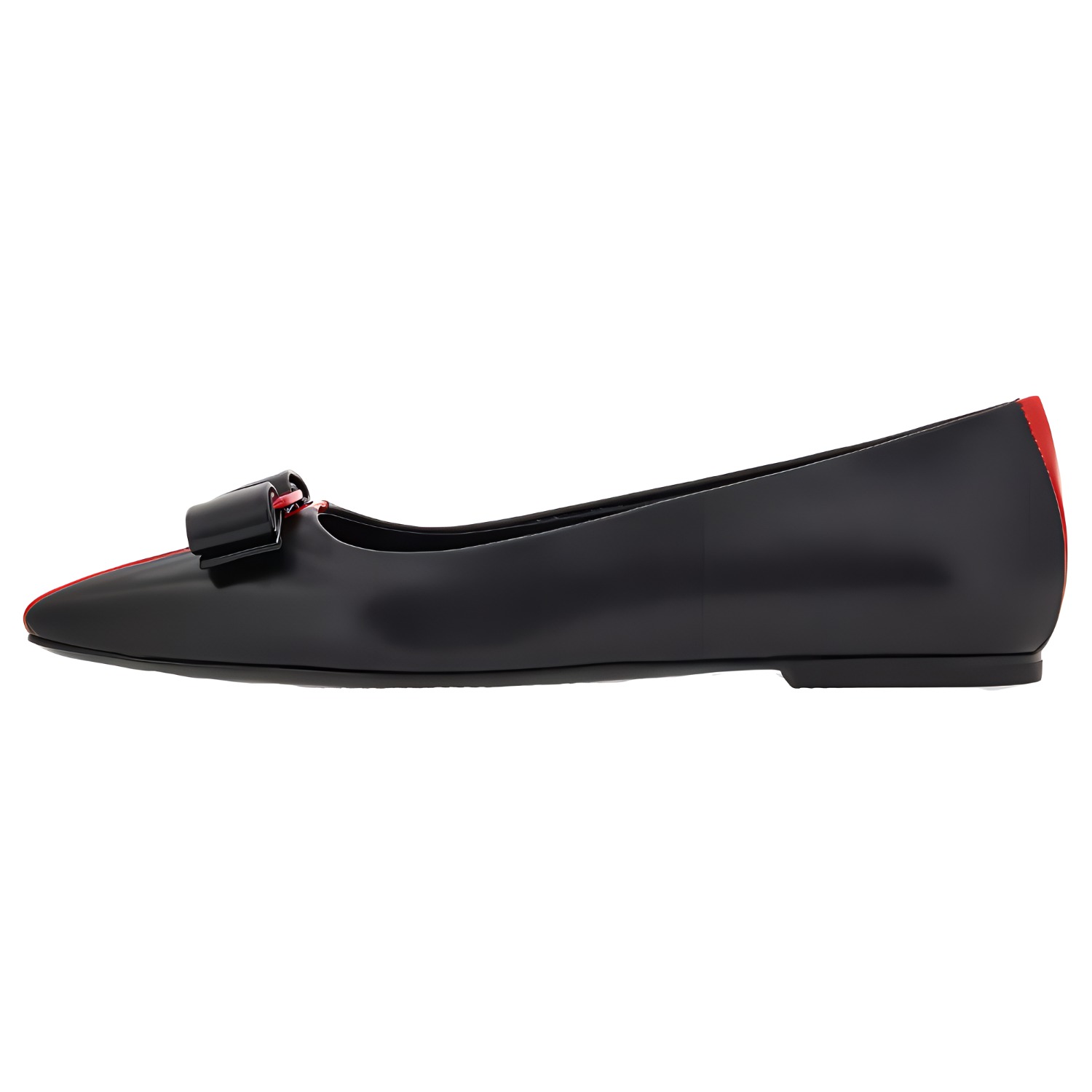 (Women) FERRAGAMO Salvatore Vara 'Black Leather Pointed Toe Flat' 01G355-766409