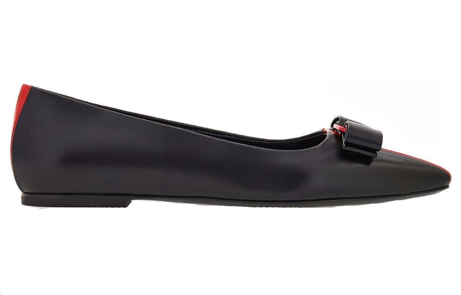 (W) FERRAGAMO Salvatore Vara 'Black Leather Pointed Toe Flat' 圖 2