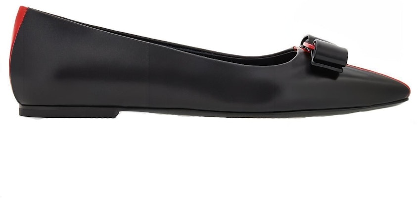 (Women) FERRAGAMO Salvatore Vara 'Black Leather Pointed Toe Flat' 01G355-766409 Order (Women) FERRAGAMO Salvatore Vara 'Black Leather Pointed Toe Flat' 01G355-766409