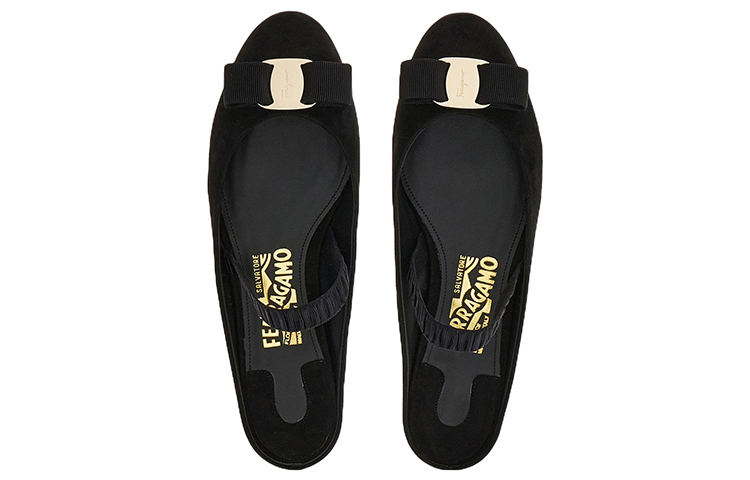 (W) FERRAGAMO Salvatore Vara 'Black Velvet Bow' 圖 4