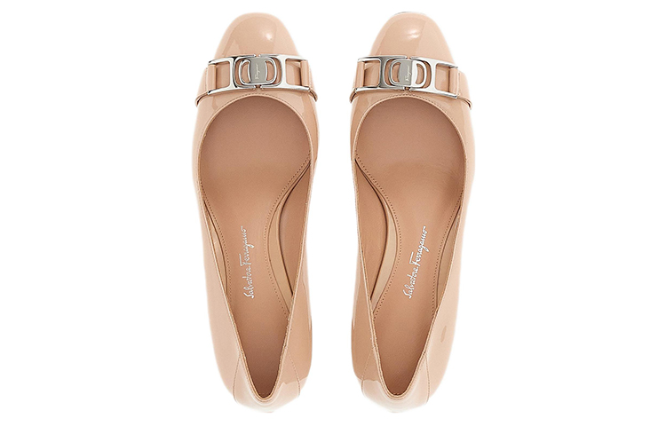 (W) FERRAGAMO Rei 55 Pumps 'Beige' 圖 3