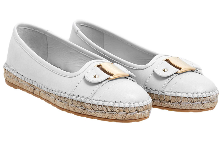 (W) FERRAGAMO Salvatore Vara 'White Buckle Espadrille' 圖 2