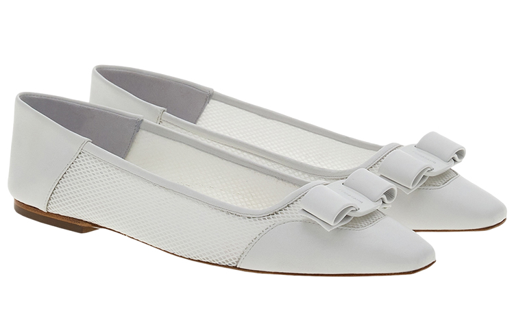 (W) FERRAGAMO Salvatore Vara 'White Mesh Bow' 圖 2