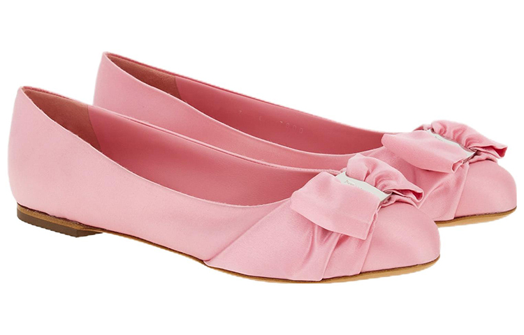 (W) FERRAGAMO Salvatore Vara Bow Ballet Flat 'Pink' 圖 3