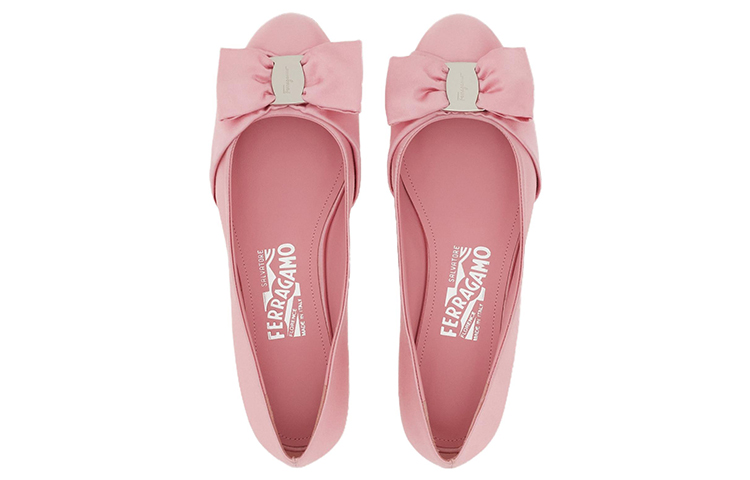 (W) FERRAGAMO Salvatore Vara Bow Ballet Flat 'Pink' 圖 4