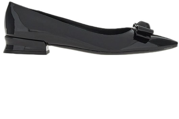 (Women) FERRAGAMO Salvatore Vara Flats 'Black Patent Bow' 01E560-757785 Order (Women) FERRAGAMO Salvatore Vara Flats 'Black Patent Bow' 01E560-757785