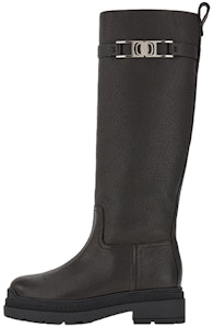 (W) FERRAGAMO Salvatore Vara But Tinggi 'Black Chain-Lined' Hitam 01D641-756188 Buy (W) FERRAGAMO Salvatore Vara But Tinggi 'Black Chain-Lined' Hitam 01D641-756188