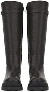 (W) FERRAGAMO Salvatore Vara But Tinggi 'Black Chain-Lined' Hitam 01D641-756188 Shop (W) FERRAGAMO Salvatore Vara But Tinggi 'Black Chain-Lined' Hitam 01D641-756188