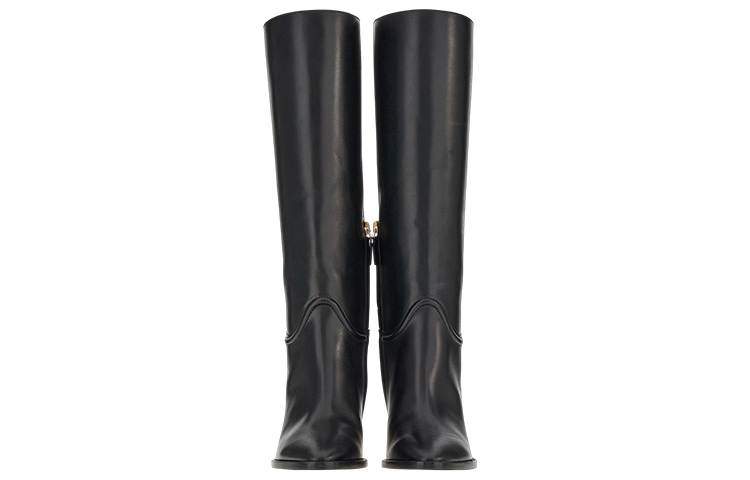 Purchase (W) 菲拉格慕 萨尔瓦多 Vara 黑色真皮高筒靴 01D691-753779