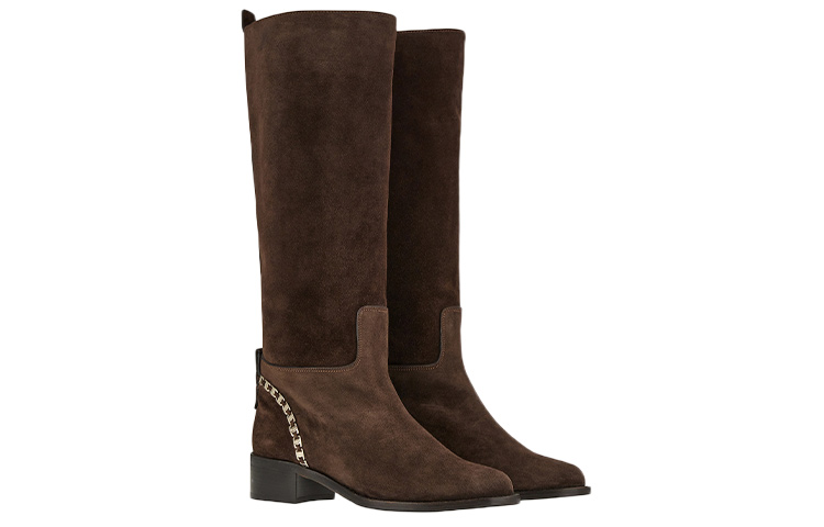 (W) FERRAGAMO Salvatore Vara High Boot 'Brown Suede' 圖 2