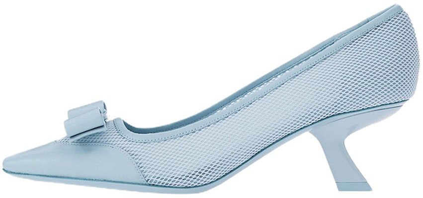 (Women) FERRAGAMO Salvatore Vara High Heels 'Blue Mesh Bow' 01F263-761454 Buy (Women) FERRAGAMO Salvatore Vara High Heels 'Blue Mesh Bow' 01F263-761454