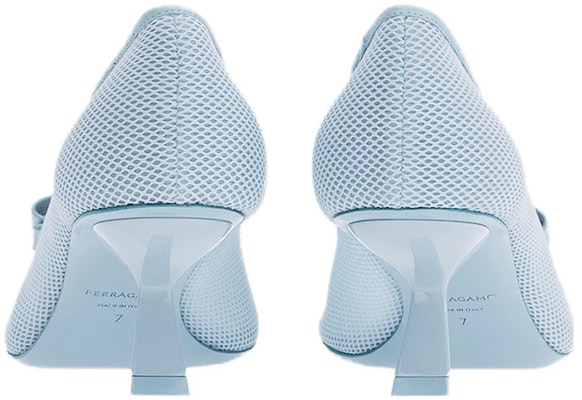(Women) FERRAGAMO Salvatore Vara High Heels 'Blue Mesh Bow' 01F263-761454 Shop (Women) FERRAGAMO Salvatore Vara High Heels 'Blue Mesh Bow' 01F263-761454