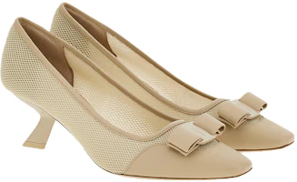 Order (W) FERRAGAMO Salvatore Vara Tumit Tinggi 'Light Grey Bow' 01F263-761453