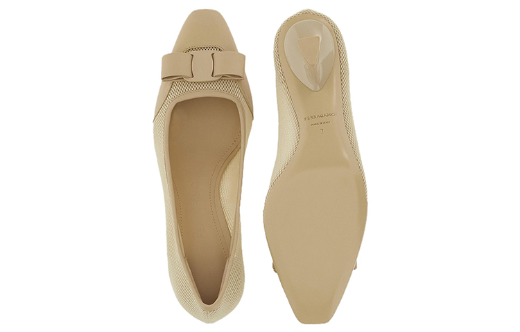 Purchase (W) FERRAGAMO Salvatore Vara Tumit Tinggi 'Light Grey Bow' 01F263-761453