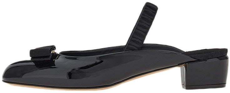 (W) 菲拉格慕 萨尔瓦托瓦拉 低跟 黑色漆皮蝴蝶结 01E180-757767 Buy (W) 菲拉格慕 萨尔瓦托瓦拉 低跟 黑色漆皮蝴蝶结 01E180-757767