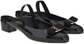 Lookbook (W) FERRAGAMO Salvatore Vara Tumit Rendah 'Hitam Patent Bow' 01E180-757767