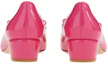 Shop FERRAGAMO費拉高 Vara 蝴蝶結 粗跟 玛丽珍鞋 女款 深粉紅色