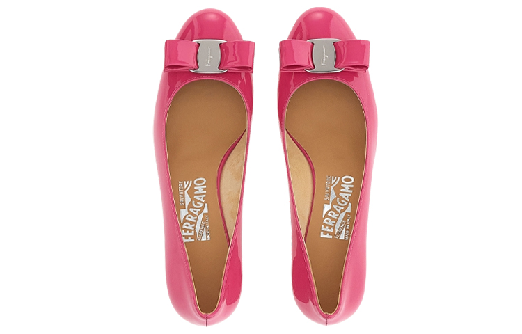 Purchase FERRAGAMO費拉高 Vara 蝴蝶結 粗跟 玛丽珍鞋 女款 深粉紅色