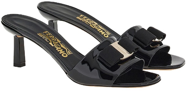 (W) 페라가모 바라 블랙 보우 에나멜 01E562-758004 Lookbook (W) 페라가모 바라 블랙 보우 에나멜 01E562-758004